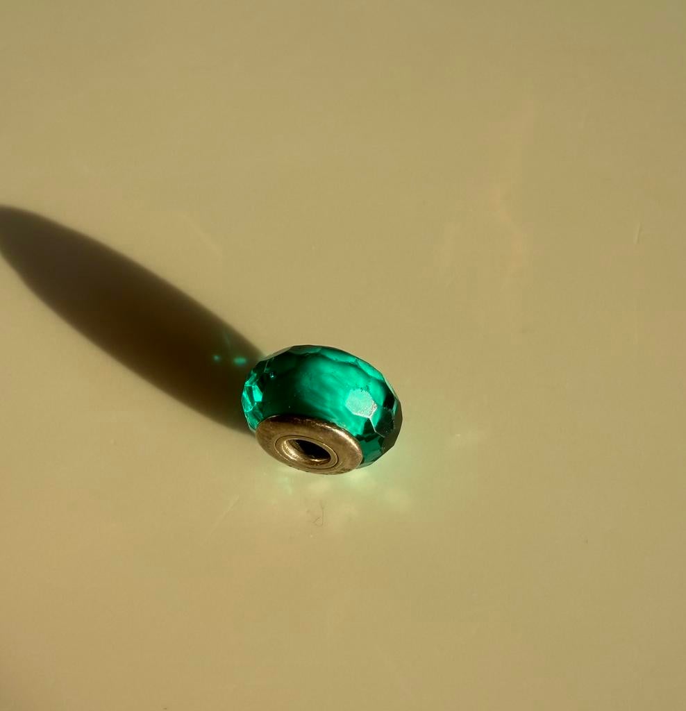 Charm Pandora bleu - vert Murano, Ophalen of Verzenden, Zo goed als nieuw