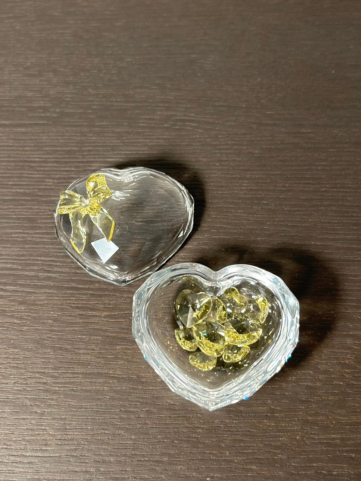 Swarovski Kristallen hartje met goud, Ophalen of Verzenden, Zo goed als nieuw