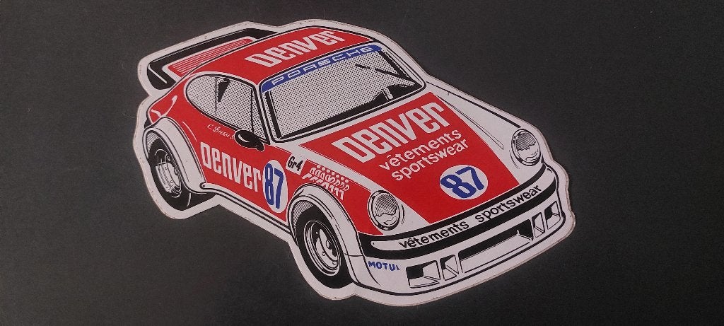 Sticker autocollant Rally Porsche Denver vintage, Verzenden, Gebruikt