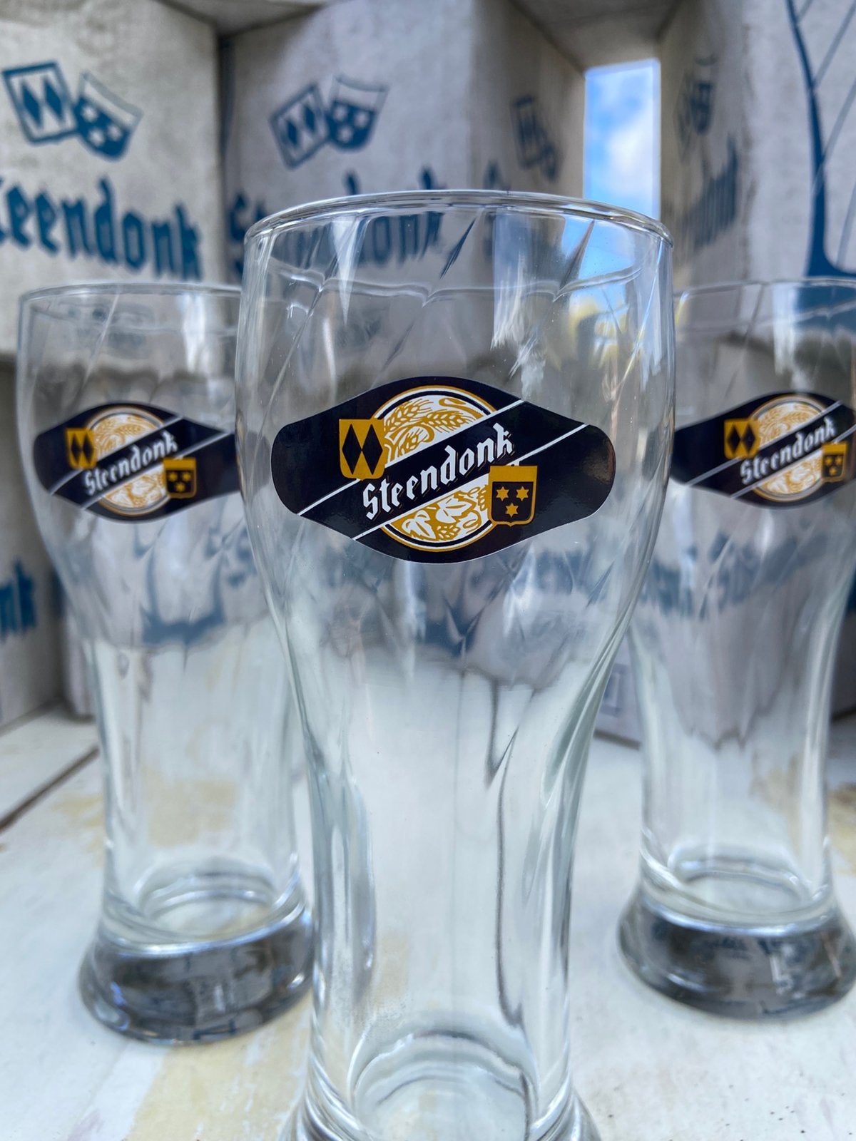 Verres à bière Steendonk, Collections, Verres & Petits Verres, Enlèvement, Comme neuf
