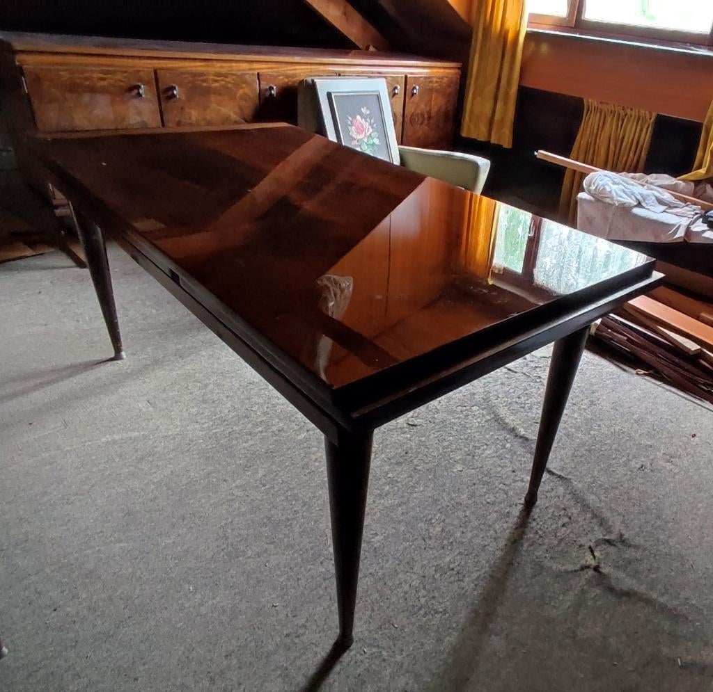 vintage retro (uittrekbare) tafel jaren 60, Ophalen, Overige materialen, Gebruikt, 50 tot 100 cm