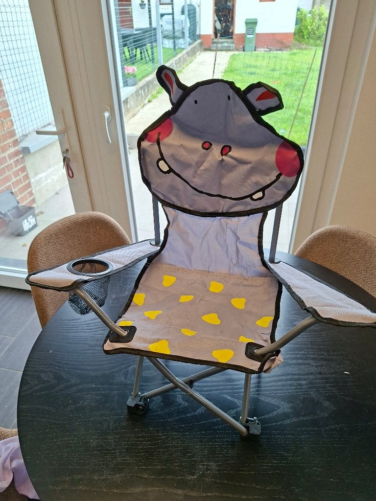 Chaise pliante enfant – modèle animal – très bon état, Enlèvement ou Envoi, Comme neuf, Chaise de camping