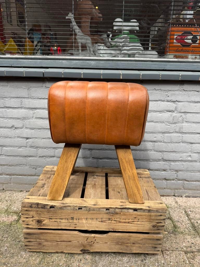 Tabouret/pouf/Turnbok vintage, Enlèvement, Comme neuf, Bois