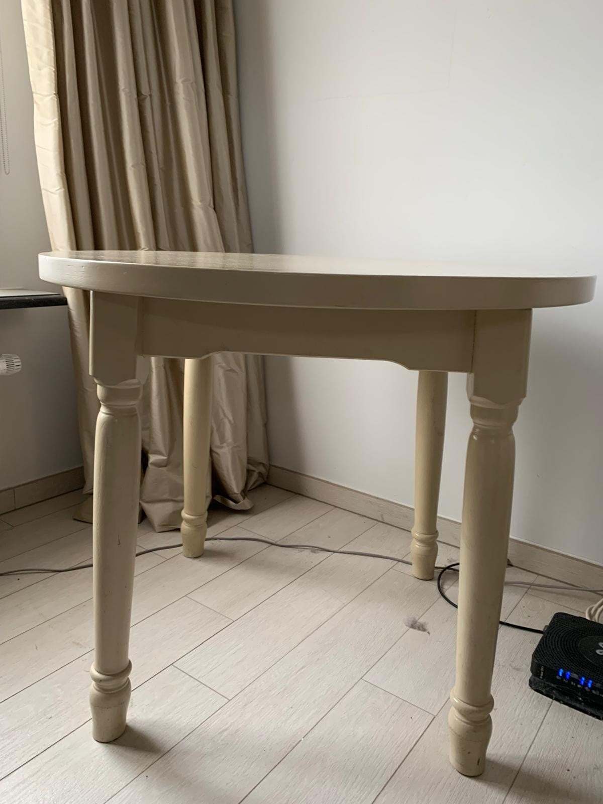 Ivoorkleurige ronde eettafel voor 2 tot 3 personen, Maison & Meubles, Tables | Dessertes, Enlèvement