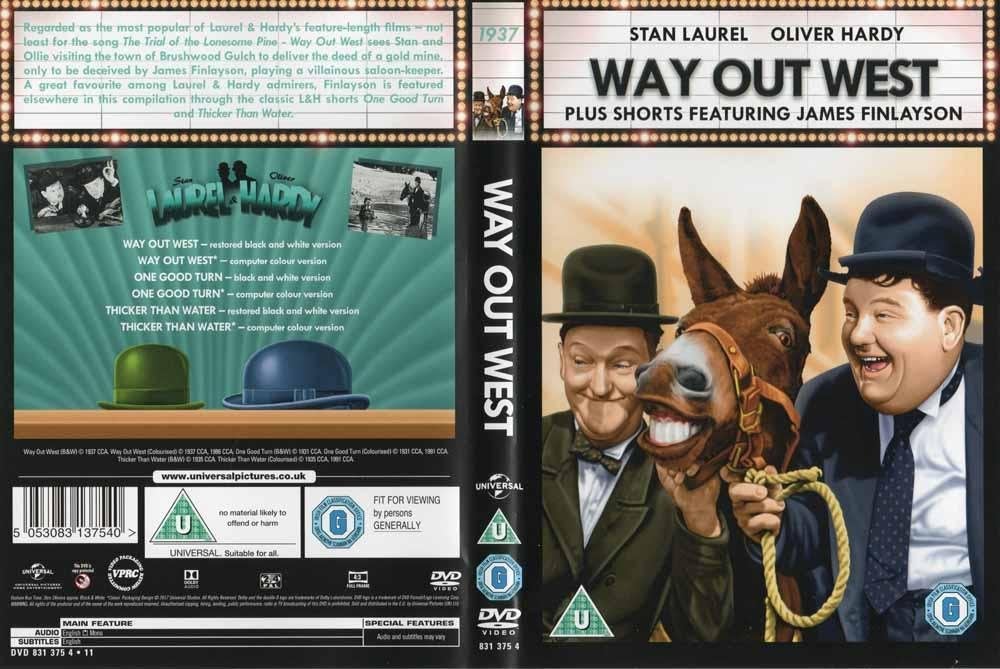 3 ingekleurde Laurel en Hardy films: Way out West, Cd's en Dvd's, Dvd's | Klassiekers, Ophalen of Verzenden