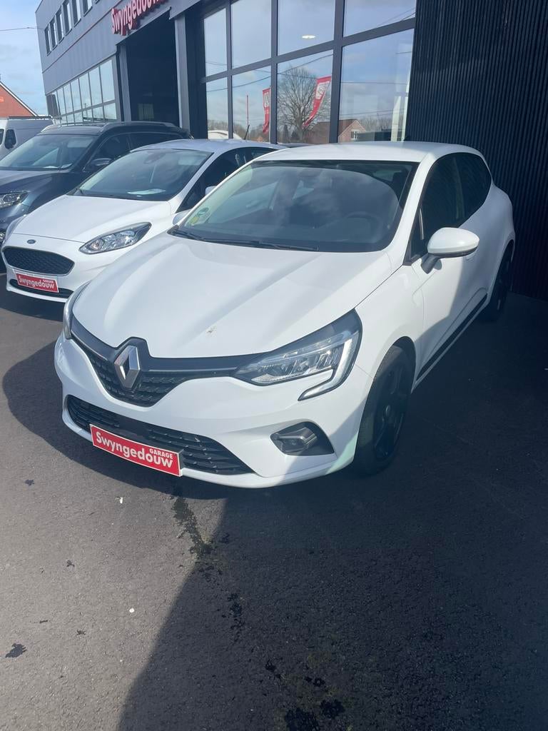 Renault clio 1500cc 63 kw diesel 5 deurs 2020 airco navi tel, Voorwielaandrijving, Stof, 4 cilinders, Wit