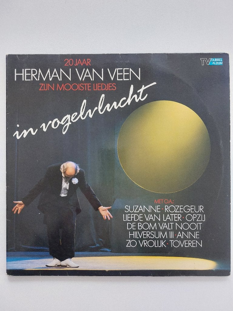 Herman Van Veen - 20 Jaar Zijn Mooiste Liedjes (Dubbel Lp), CD & DVD, Vinyles | Néerlandophone, Pochette gatefold, Avec pochette intérieure