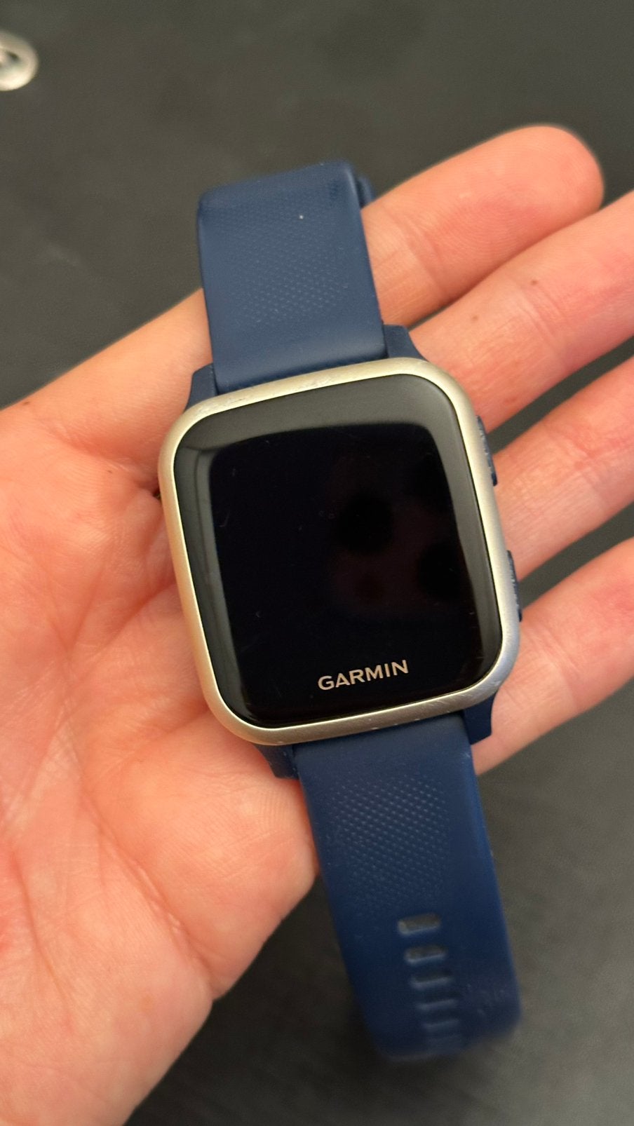 Garmin venu Sq music, Ophalen, Waterdicht, Gebruikt, Blauw