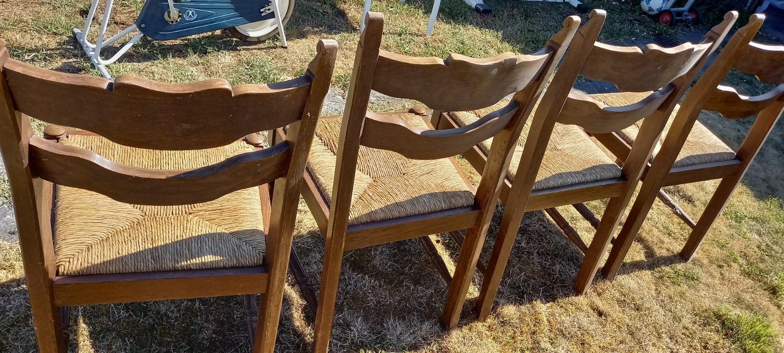 4 chaises bois massif, Enlèvement, Bois