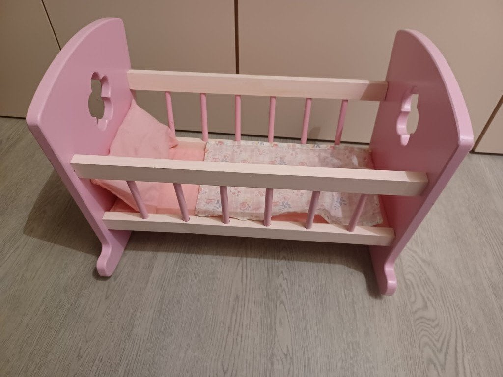 Houten poppenbedje, Kinderen en Baby's, Ophalen, Gebruikt, Overige typen