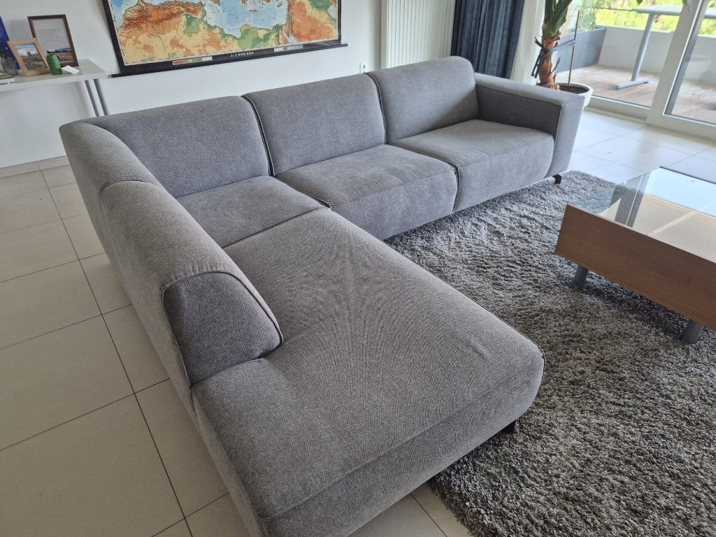 Wehkamp Home hoekbank links Brent, Banc d'angle, 200 à 250 cm, Comme neuf, Enlèvement