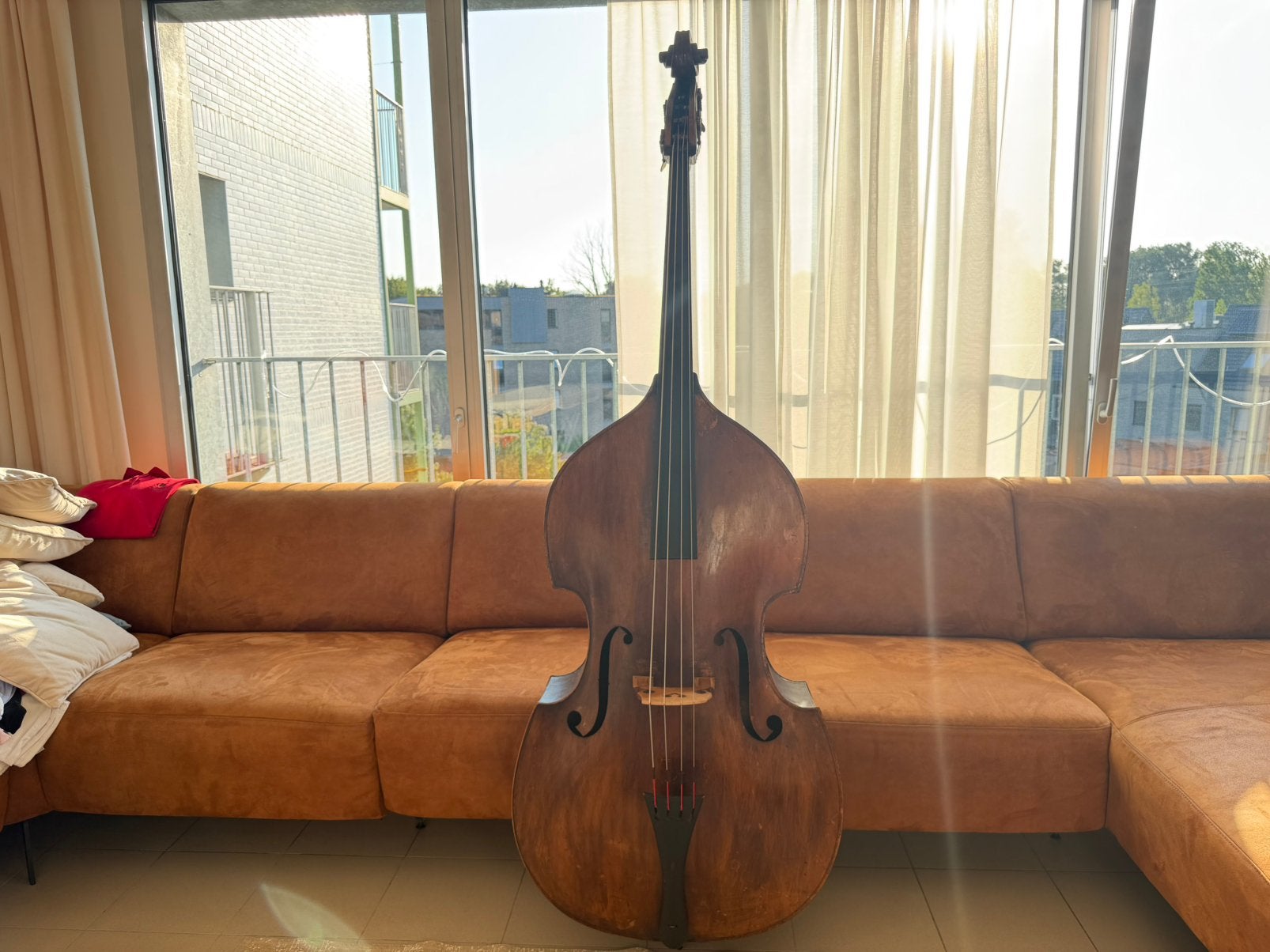 handgemaakte contrabassen 3/4 massief hout, Ophalen, Gebruikt