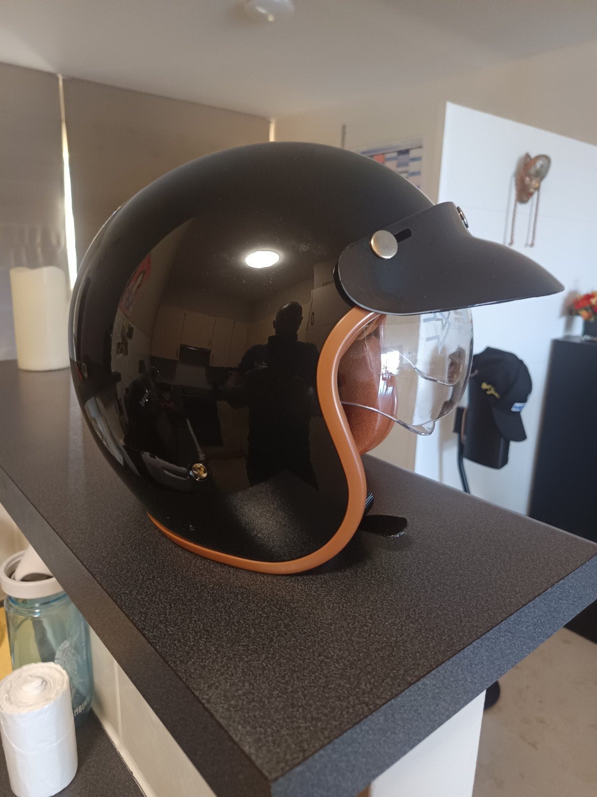 jet helm ideaal voor op de vespa of zo medium/large, Enlèvement ou Envoi, Medium