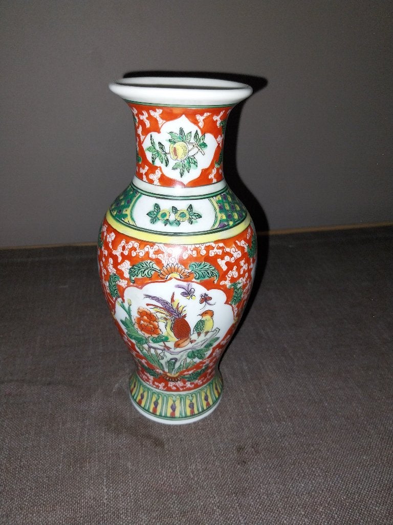 Chinese porseleinen vaas - Famille Rose - Canton stijl, Antiek en Kunst, Kunst | Overige Kunst, Ophalen