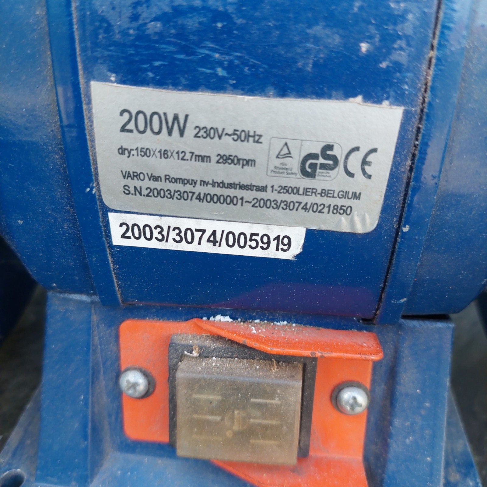 slijpmachine, Ophalen