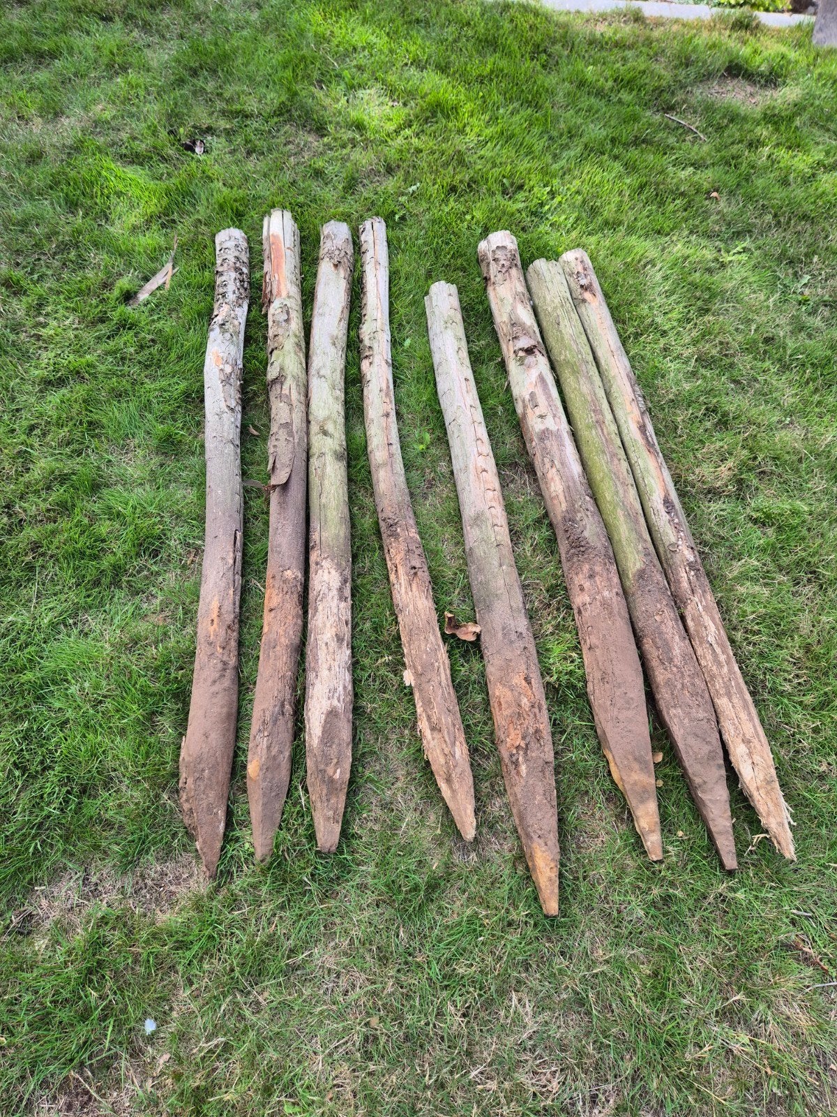 Houten palen, 8 stuks, Tuin en Terras, Ophalen, Palen