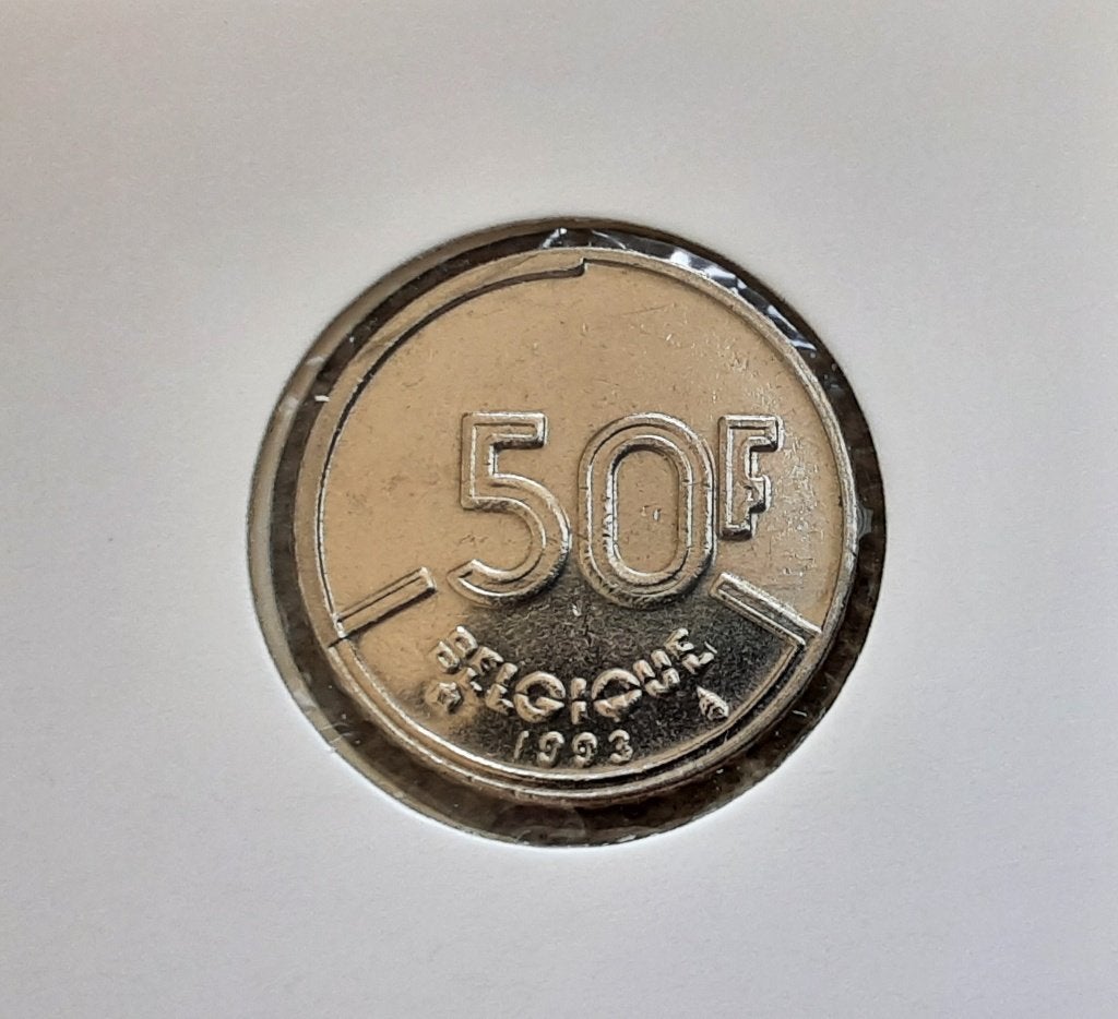 Belgique — 50 francs — 1993 fr. (Réf 053)., Timbres & Monnaies, Enlèvement ou Envoi, Métal, Monnaie en vrac