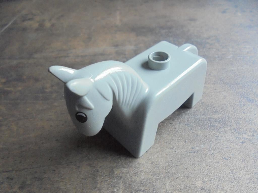 Lego Duplo Animal Horse Black & White Eyes (zie foto's) 10, Enlèvement ou Envoi, Utilisé, Briques en vrac, Duplo