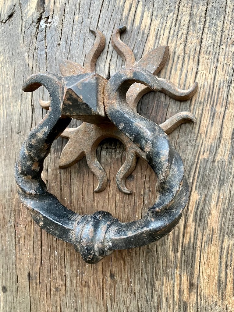 Smeedijzeren deurgreep of deurklopper, Antiek en Kunst, Ophalen