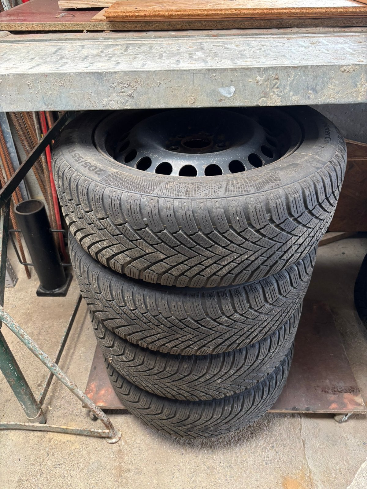 Winterbaden, Ophalen, Gebruikt, 16 inch, Banden en Velgen
