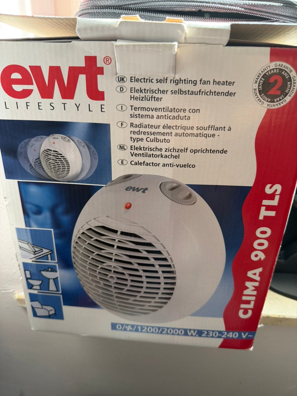 Chauffage soufflant électrique EWT Clima 900 TLS, Ophalen, Zo goed als nieuw, Ventileren