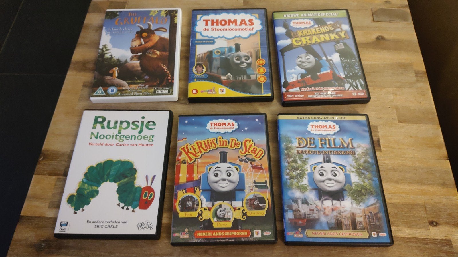dvd's 6 stuks - Thomas de trein - rupsje nooit genoeg - gruf, Hobby en Vrije tijd, Ophalen of Verzenden