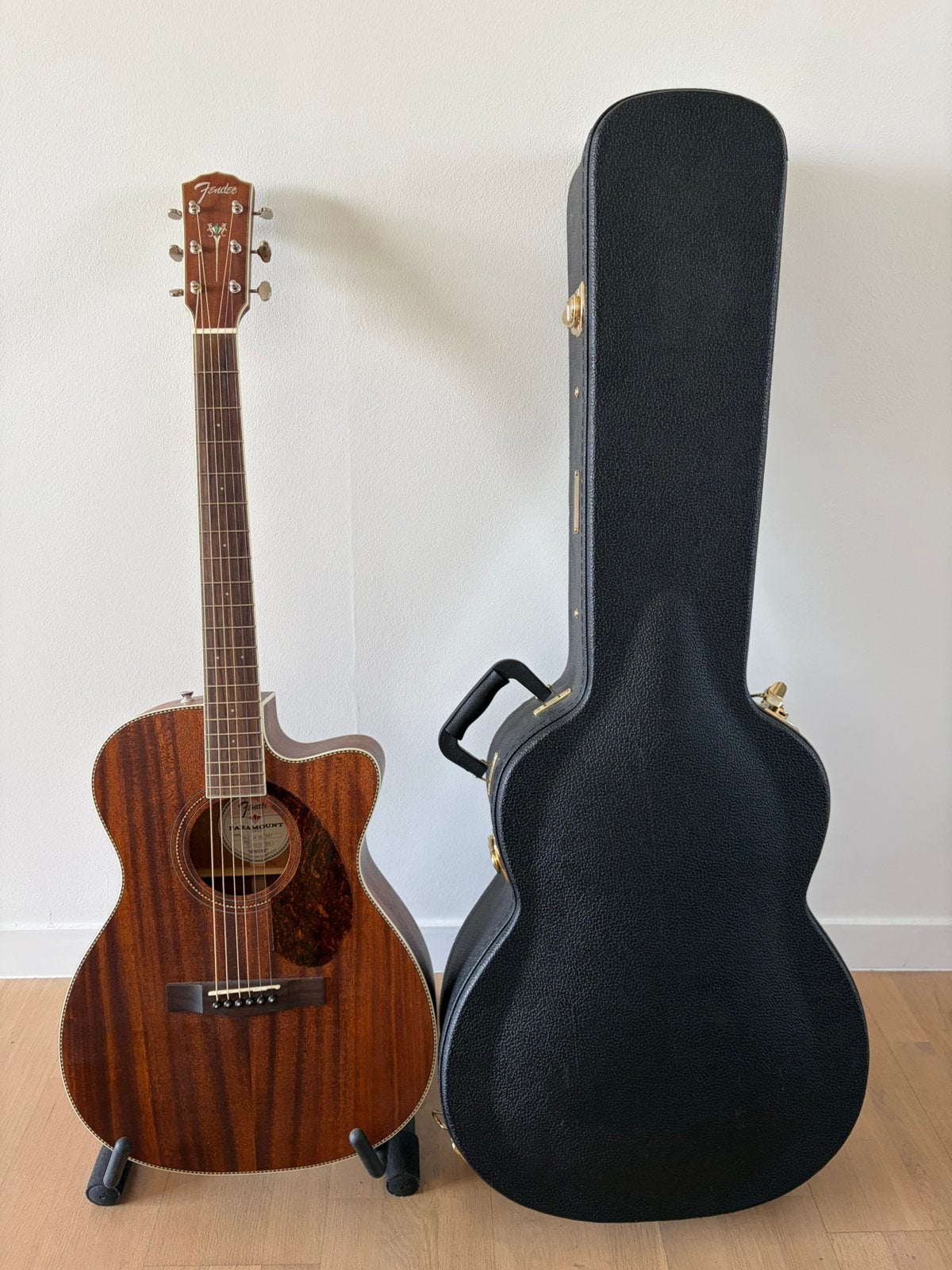 Fender Paramount PM-3 Triple-0 All Mahogany, Ophalen, Zo goed als nieuw, Met koffer