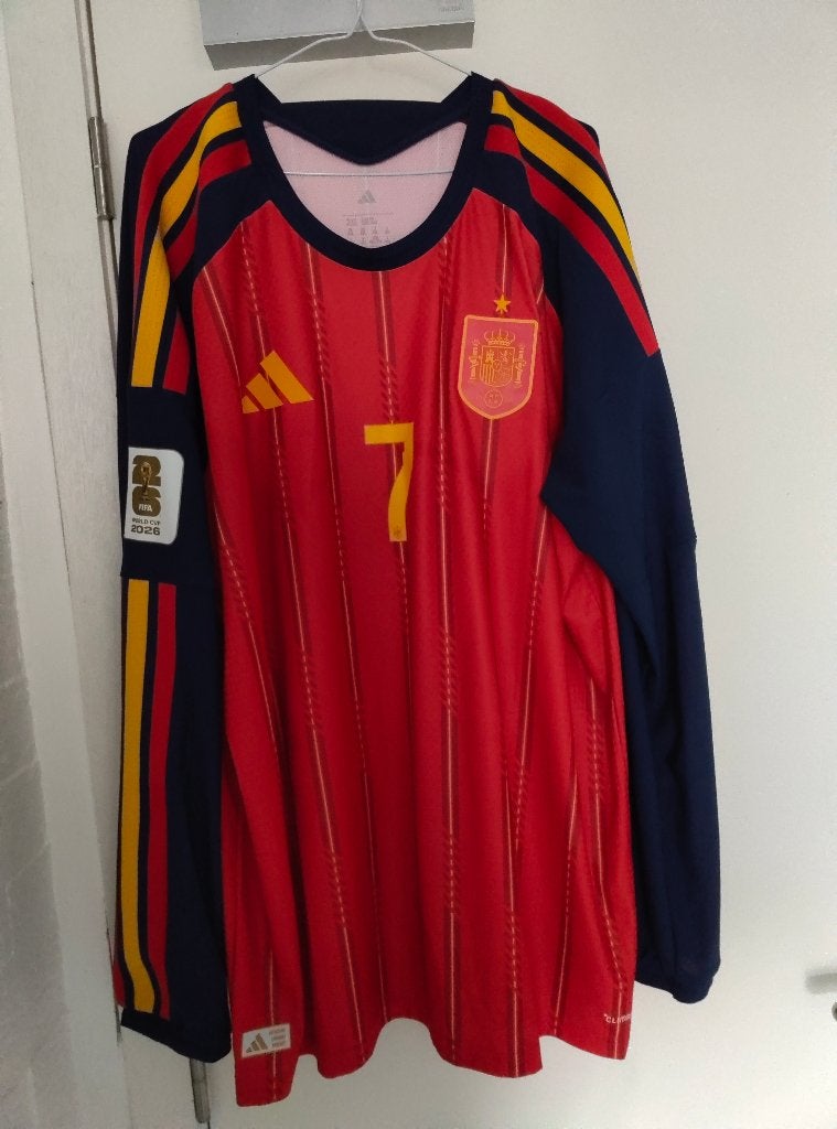 Spanje Adidas Spelersshirt WK 2026 - Ferran #7 - Maat 2XL, Kleding | Heren, Overige maten, Ophalen of Verzenden, Zo goed als nieuw