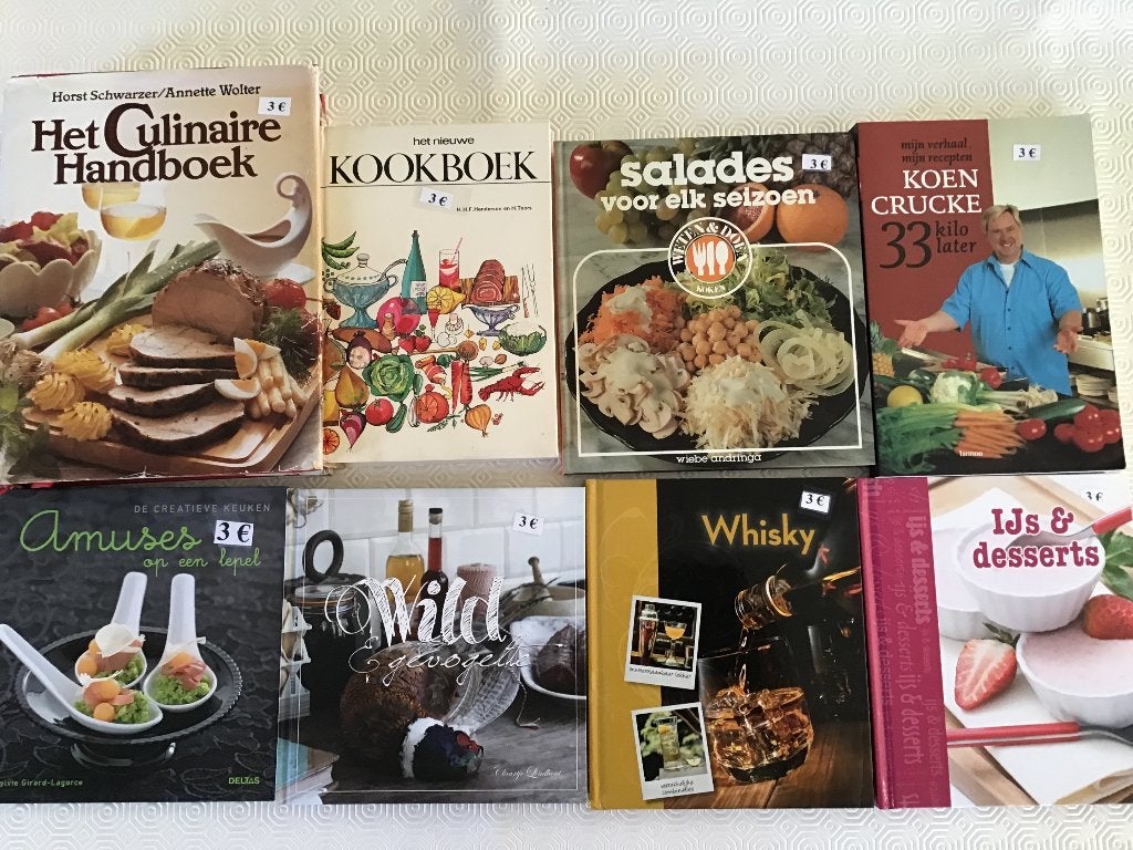 15 kookboeken aan slechts 3 euro per boek, Ophalen of Verzenden, Zo goed als nieuw