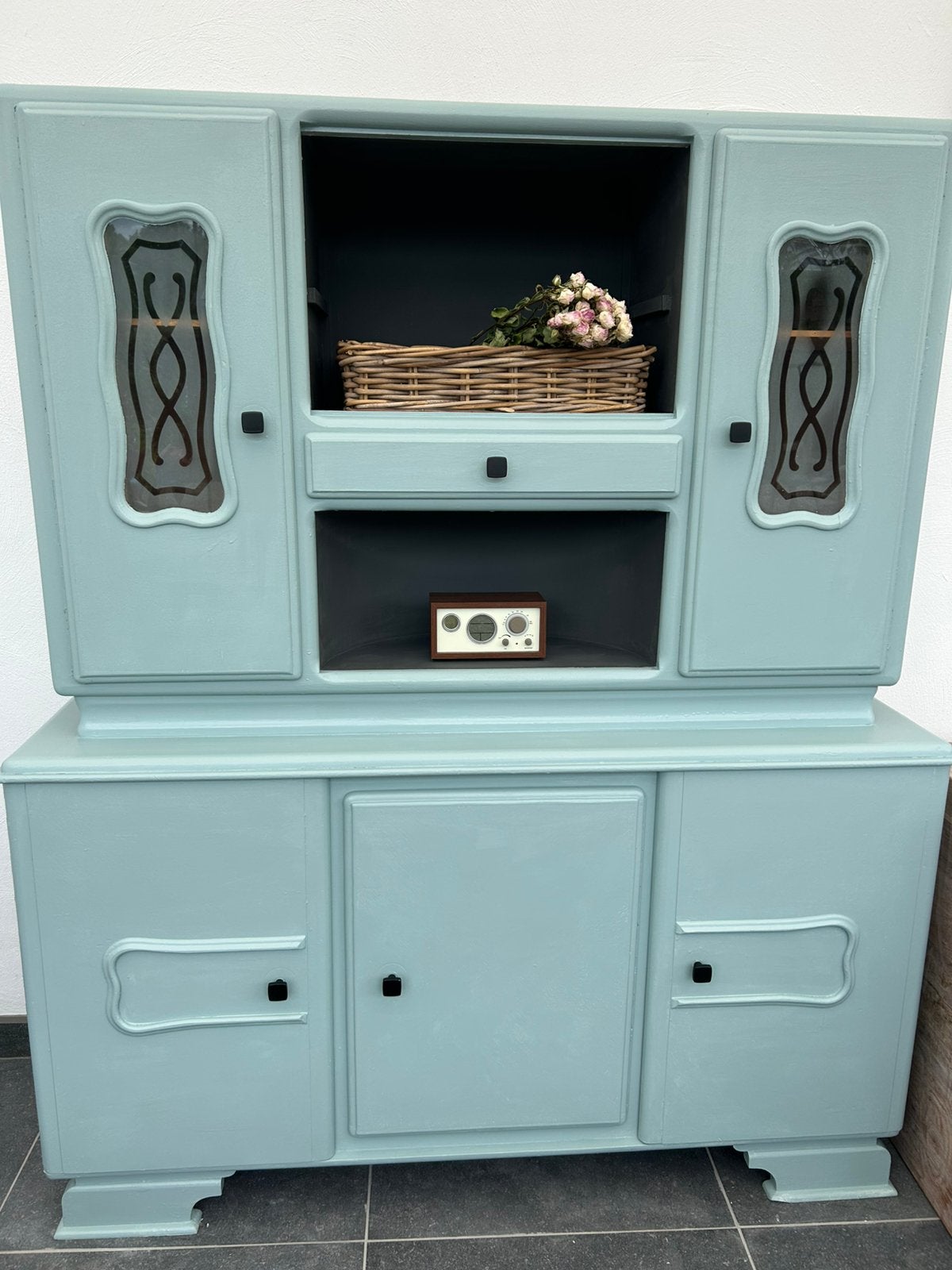 Geverfd kast vintage, Maison & Meubles, Armoires | Buffets, Enlèvement, Comme neuf