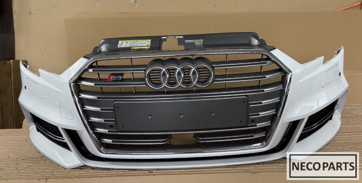 BUMPER AUDI A3 8V S3 FACELIFT S LINE SEDAN VOORBUMPER GRILL, Auto-onderdelen, Gebruikt, -, Achter, -