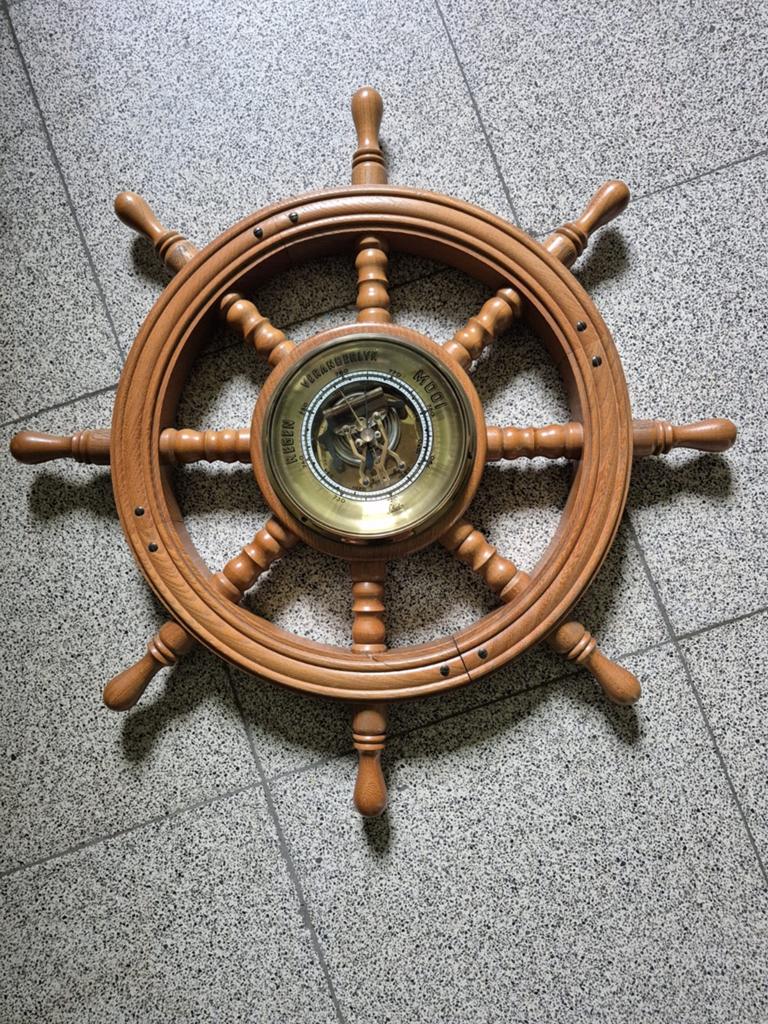Stuurwiel met barometer, Audio, Tv en Foto, Weerstations en Barometers, Ophalen, Barometer