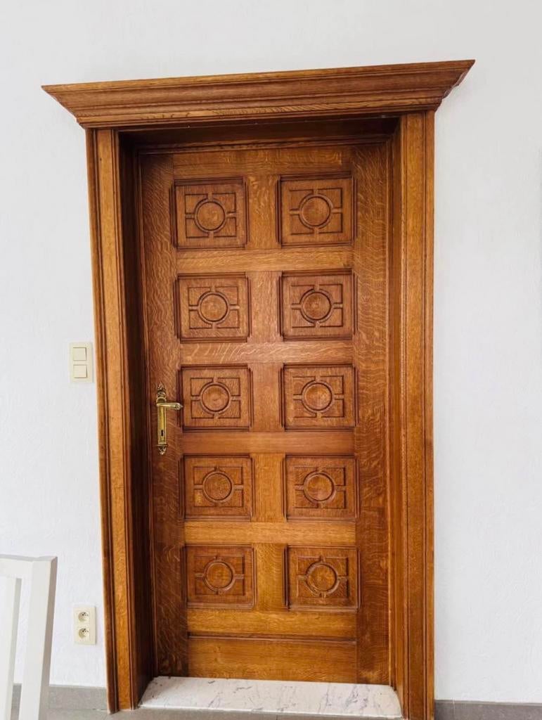 Prachtig eiken binnendeur 93x200cm- gedemonteerd, Ophalen