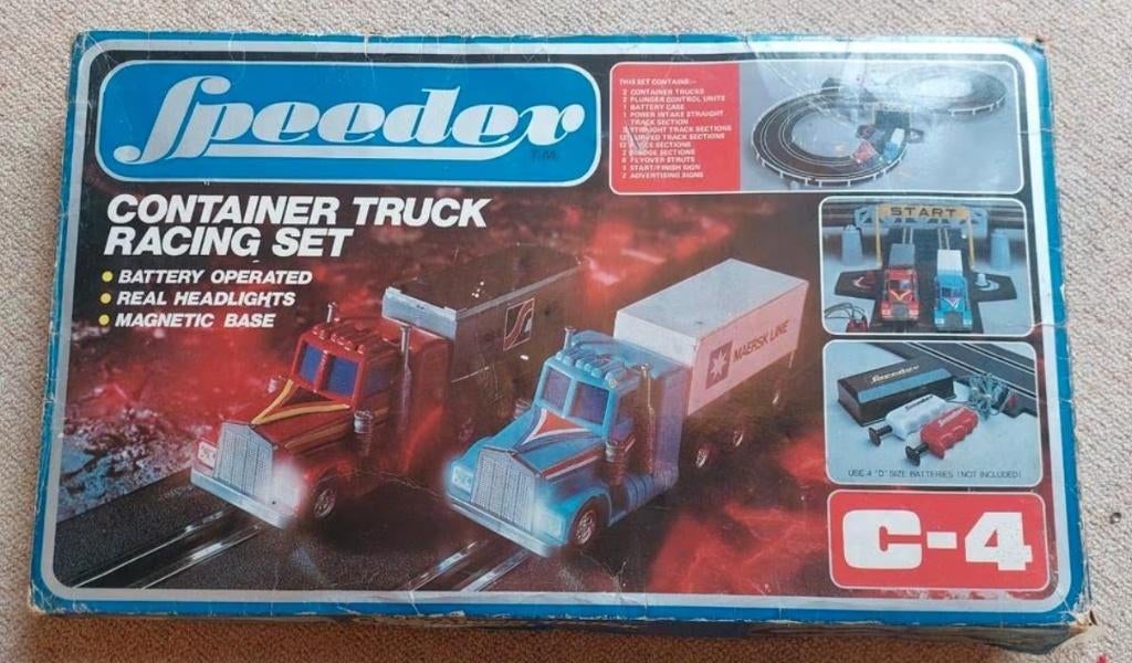 Vintage truck racing set, Ophalen of Verzenden, Gebruikt