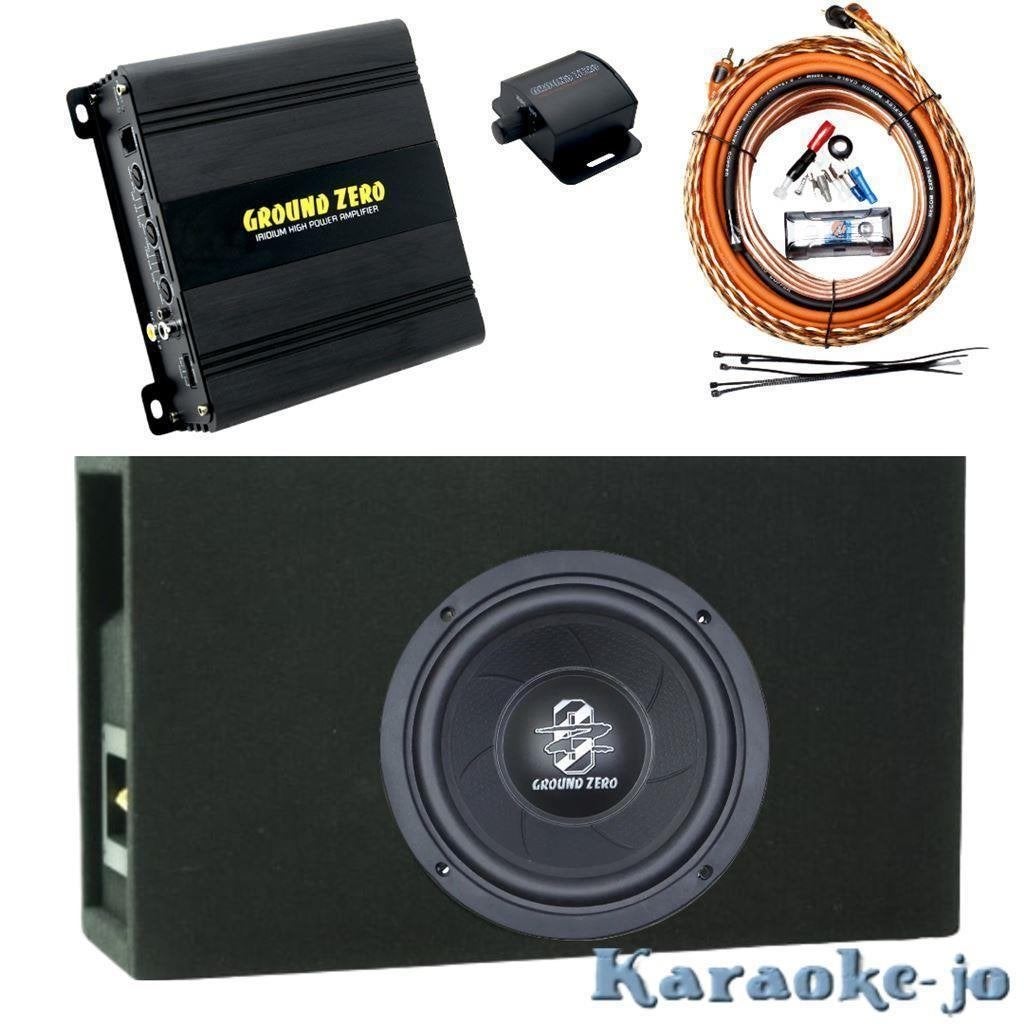 Ground Zero GZIA 100.2 versterker ,Subwoofer,kist en kabels, Ophalen of Verzenden, Nieuw