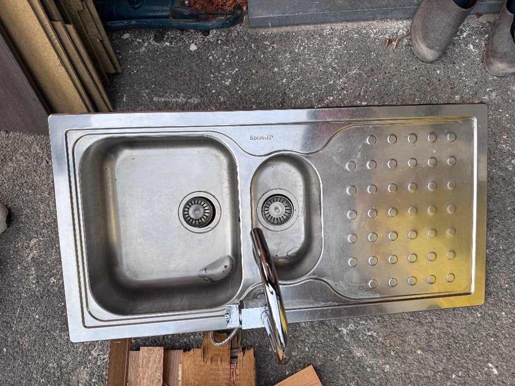 Spoelbak keuken Smeg, Ophalen, Gebruikt, Zilver