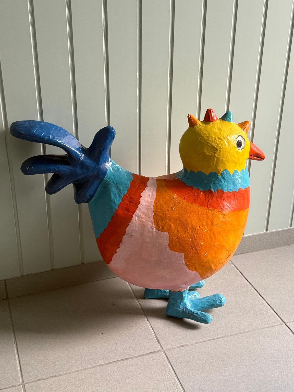 Reuze kip in papier mache, Ophalen, Zo goed als nieuw