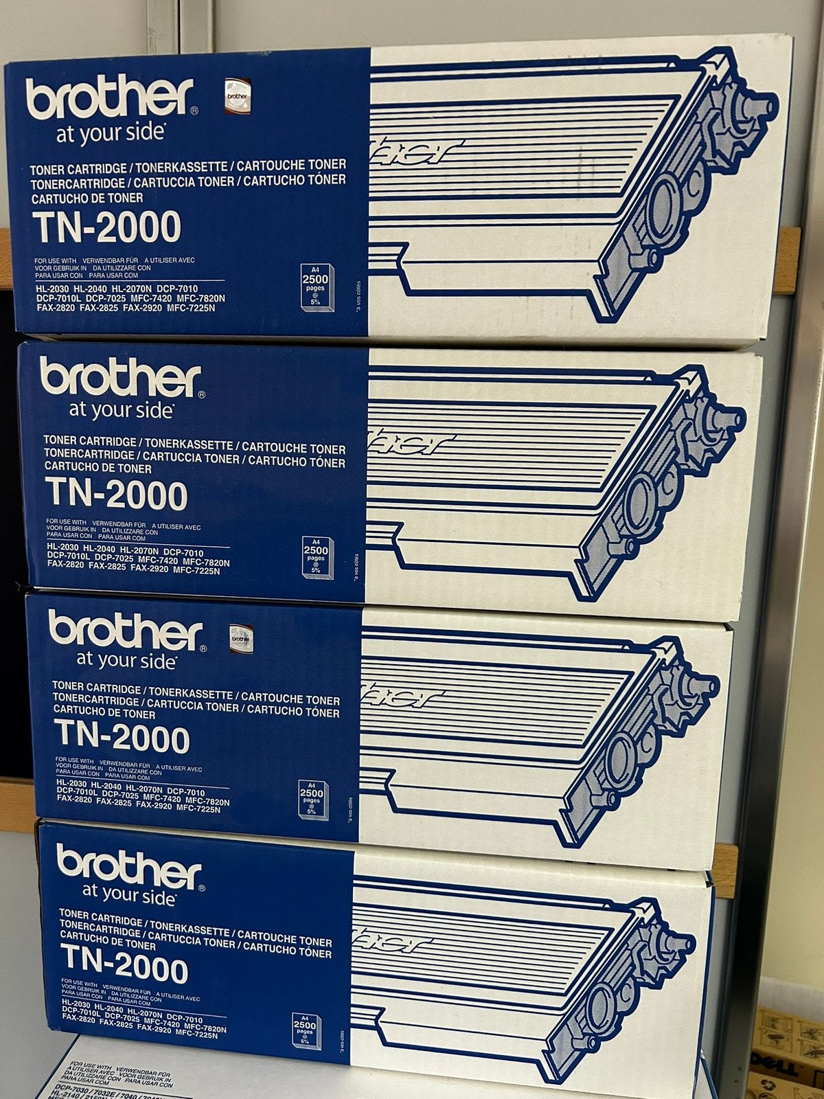 Lot de 4 toners Brother TN-2000 neufs - emballage d’origine, Enlèvement ou Envoi, Neuf