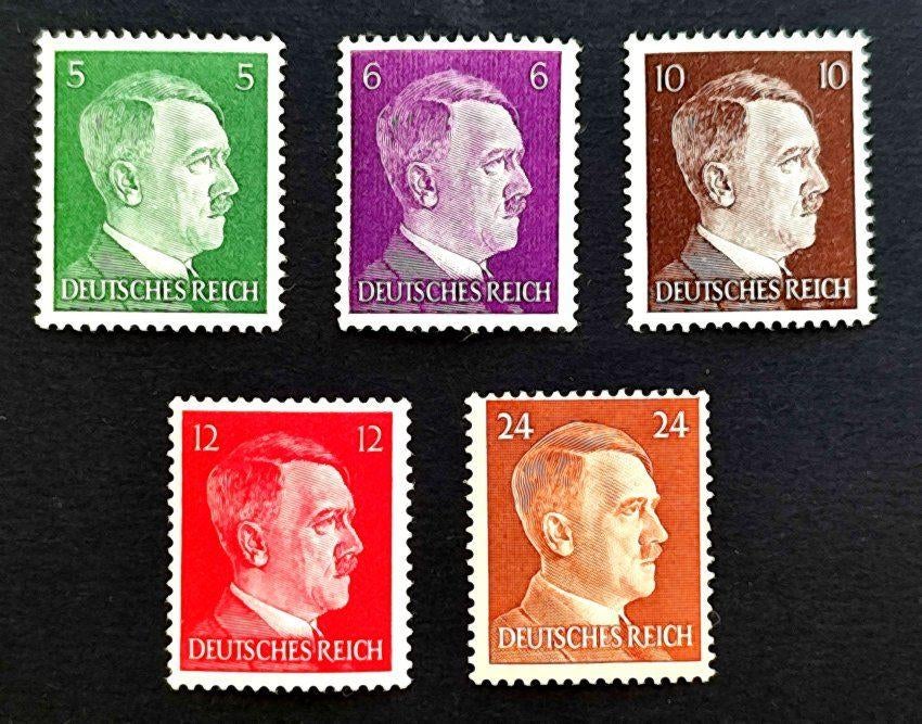Deutsches Reich: 5x A.Hitler 01/08/1941 POSTFRIS, Enlèvement ou Envoi, Autres périodes, Non oblitéré