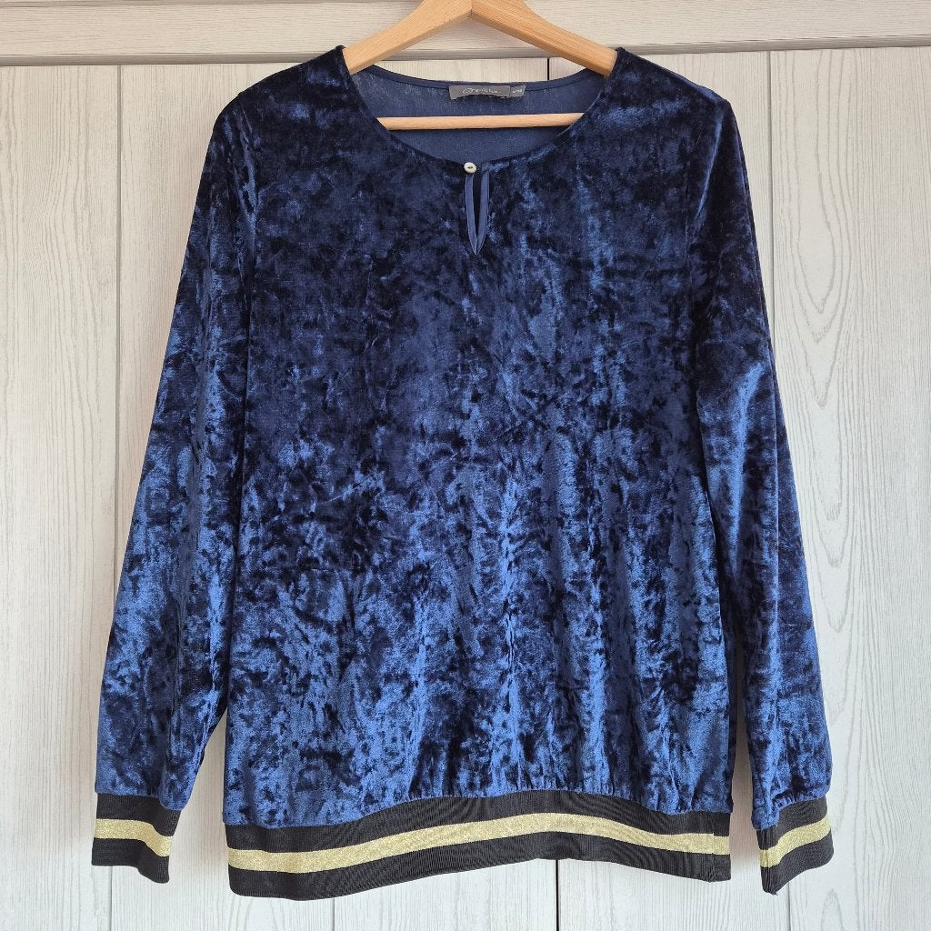 Blouse Geisha, taille 38, Taille 38/40 (M), Porté, Bleu, Geisha