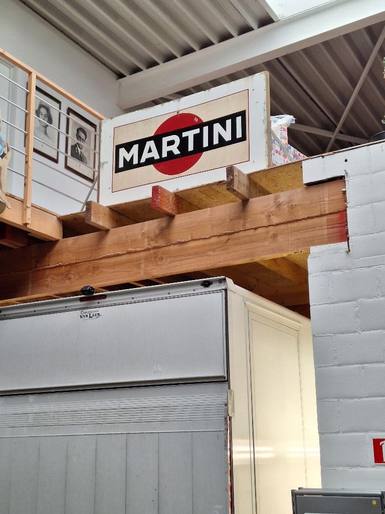 MARTINI emaillebord 2- zijdig, 1968, Ophalen, Gebruikt, Reclamebord