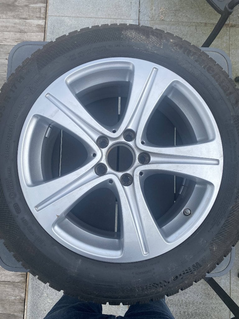 4 Winter banden op velg, Auto-onderdelen, Ophalen, Gebruikt, 17 inch, Winterbanden