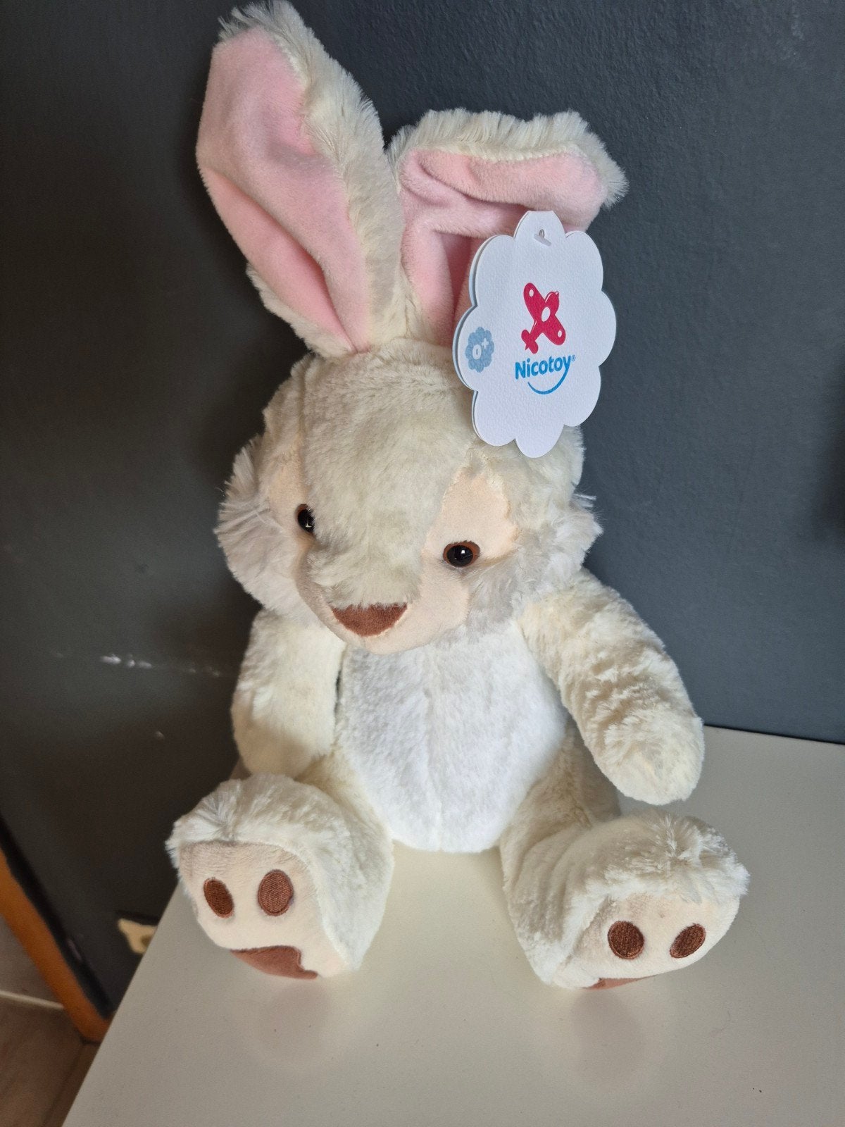 konijn nicotoy ongebruikt 33cm, Enfants & Bébés, Enlèvement ou Envoi, Lapin, Nicotoy