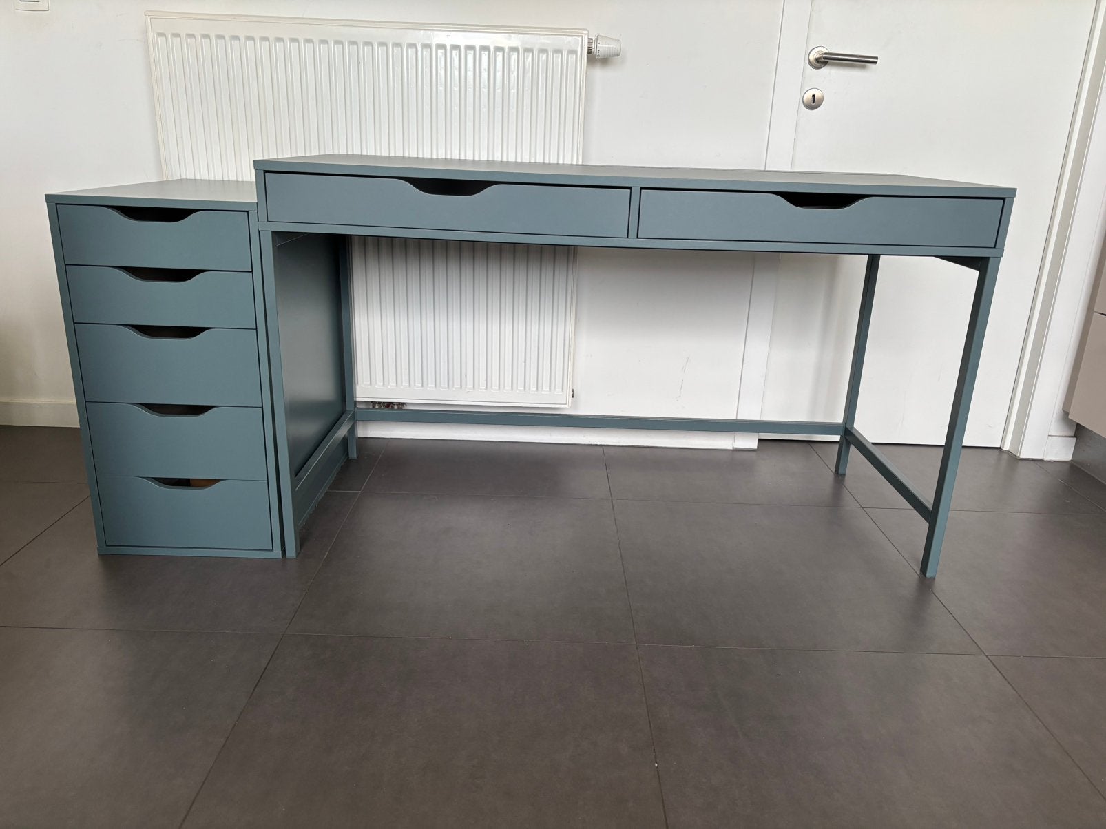 Bureau avec meuble à tiroirs, Maison & Meubles, Enlèvement, Comme neuf, IKEA