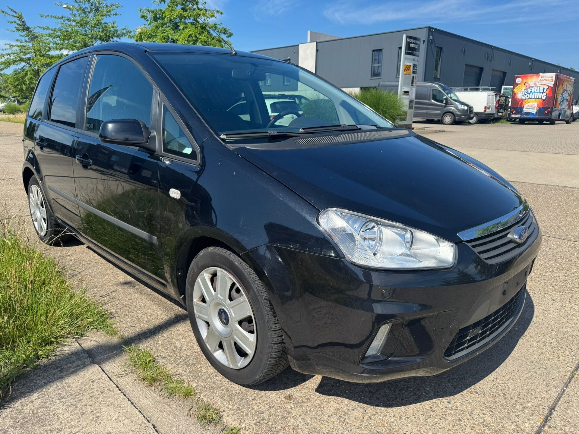 Ford Focus C-Max 1.6 Benzine Airco Gekeurd vvk, Auto's, Ford, 1596 cc, 4 cilinders, Zwart, Bedrijf