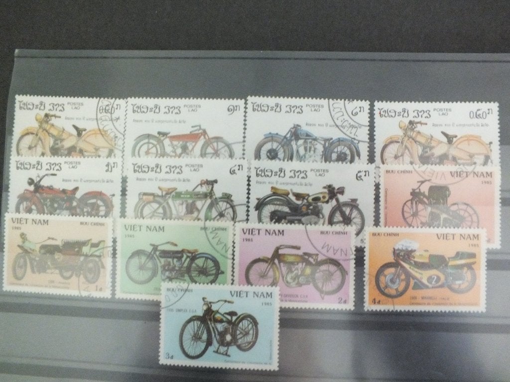 Motorfietsen postzegels Vietnea, Ophalen of Verzenden, Gestempeld, Overige thema's