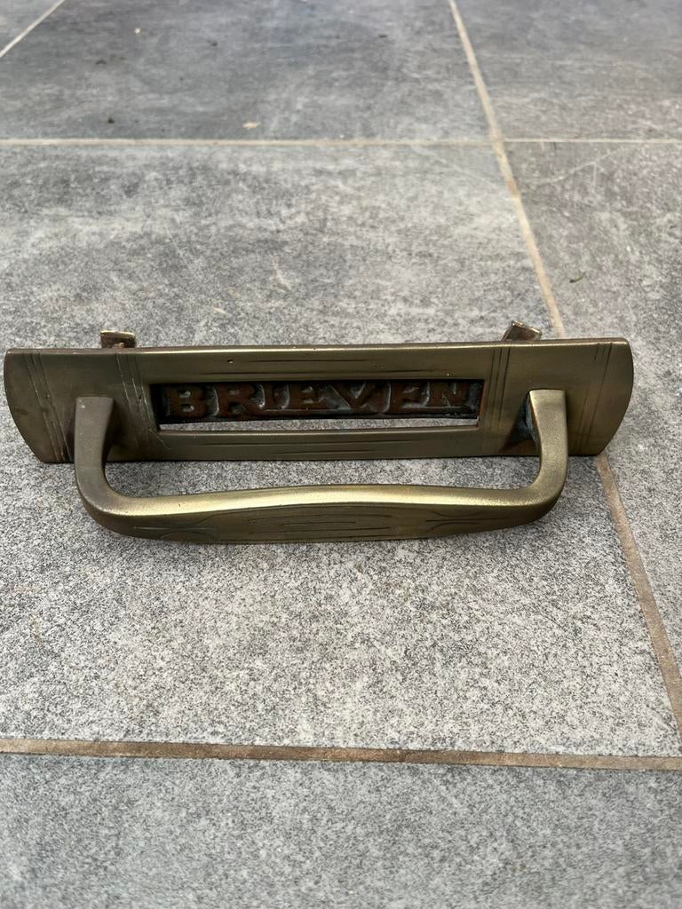 Antiek brievenbus ca 1914, Enlèvement, Utilisé, Autres matériaux, Encastrée