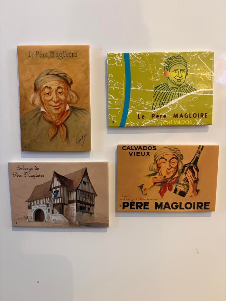 Set Vintage Magneten - Père Magloire Calvados (4 stuks), Verzamelen, Ophalen