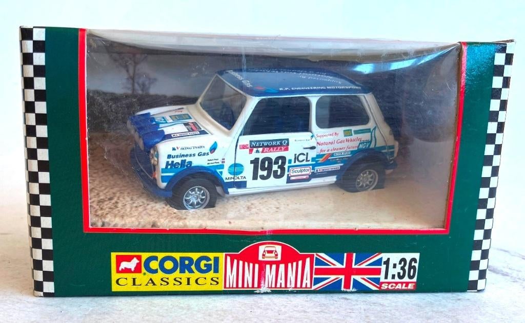 Mini Mania 1994 RAC rally British Gas Mini Corgi # 04424., Ophalen of Verzenden, Zo goed als nieuw, Auto