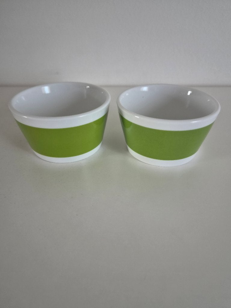 S&P stripes kommetjes salt & pepper porseleinen potjes groen, Maison & Meubles, Neuf, Enlèvement ou Envoi, Récipient(s), Porcelaine